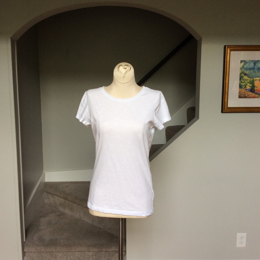 Girls white Justice Basic T shirt